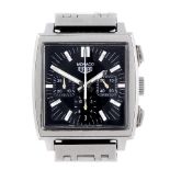 TAG HEUER - a gentleman's 'Heuer re-issue' Monaco chronograph bracelet watch. Stainless steel