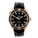 OMEGA - a gentleman's Seamaster Professional Planet Ocean Co-Axial wrist watch. 18ct rose gold