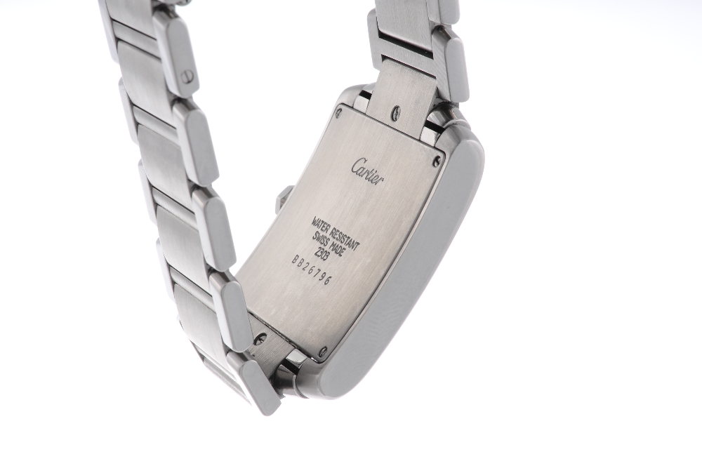 CARTIER - a Tank Francaise Chronoflex bracelet watch. Stainless steel case. Reference 2303, serial - Image 3 of 4