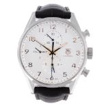 TAG HEUER - a gentleman's Carrera 1887 chronograph wrist watch. Stainless steel case with exhibition