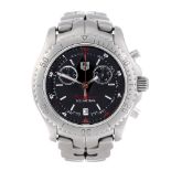 TAG HEUER - a gentleman's Link Searacer chronograph bracelet watch. Stainless steel case with