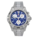 TAG HEUER - a gentleman's Aquaracer chronograph bracelet watch. Stainless steel case with calibrated