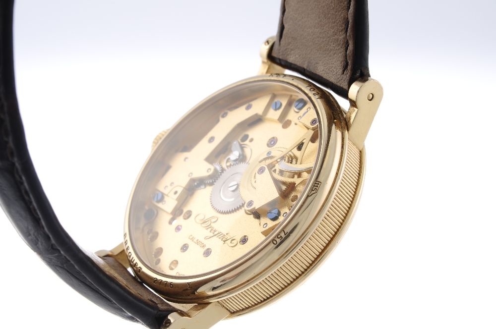 BREGUET - a gentleman's Tradition wrist watch. 18ct yellow gold case with exhibition case back. - Image 2 of 4