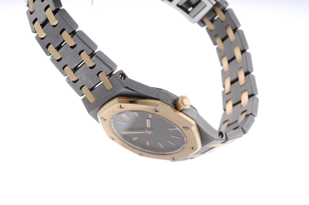 AUDEMARS PIGUET - a lady's Royal Oak bracelet watch. Tantalum case with rose metal bezel. - Image 3 of 4