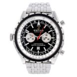 BREITLING - a gentleman's Chrono-Matic chronograph bracelet watch. Stainless steel case with slide