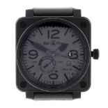 BELL & ROSS - a limited edition gentleman's Commando wrist watch. Number 82 of 500. Black PVD