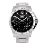 LONGINES - a gentleman's Conquest chronograph bracelet watch. Stainless steel case with tachymeter