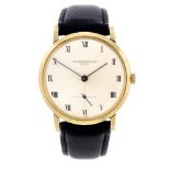 VACHERON CONSTANTIN - a gentleman's wrist watch. Yellow metal case, stamped 18K 0,750 with