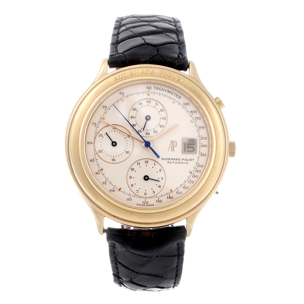 AUDEMARS PIGUET - a gentleman's Huitième chronograph wrist watch. 18ct rose gold case. Numbered C