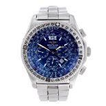 BREITLING - a gentleman's Professional B-2 chronograph bracelet watch. Stainless steel case with