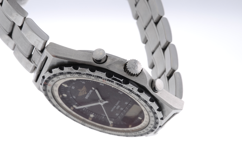 BREITLING - a gentleman's Navitimer 3300 Jupiter bracelet watch. Stainless steel case with slide - Image 3 of 4