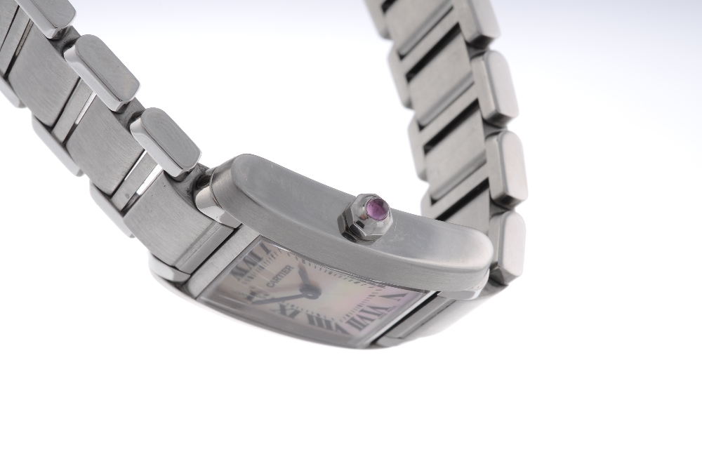 CARTIER - a Tank Francaise bracelet watch. Stainless steel case. Reference 2384, serial 543667LX. - Image 3 of 4