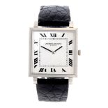 VACHERON CONSTANTIN - a wrist watch. 18ct white gold case with engraved case back, import hallmarked