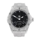 TAG HEUER - a gentleman's 2000 Series Multigraph bracelet watch. Stainless steel case with