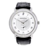 AUDEMARS PIGUET - a gentleman's Jules Audemars wrist watch. 18ct white gold case with exhibition