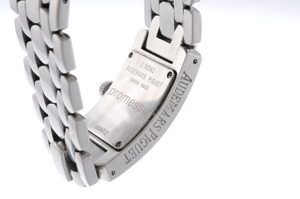 AUDEMARS PIGUET - a lady's Promesse bracelet watch. Stainless steel factory diamond set case. - Image 2 of 4