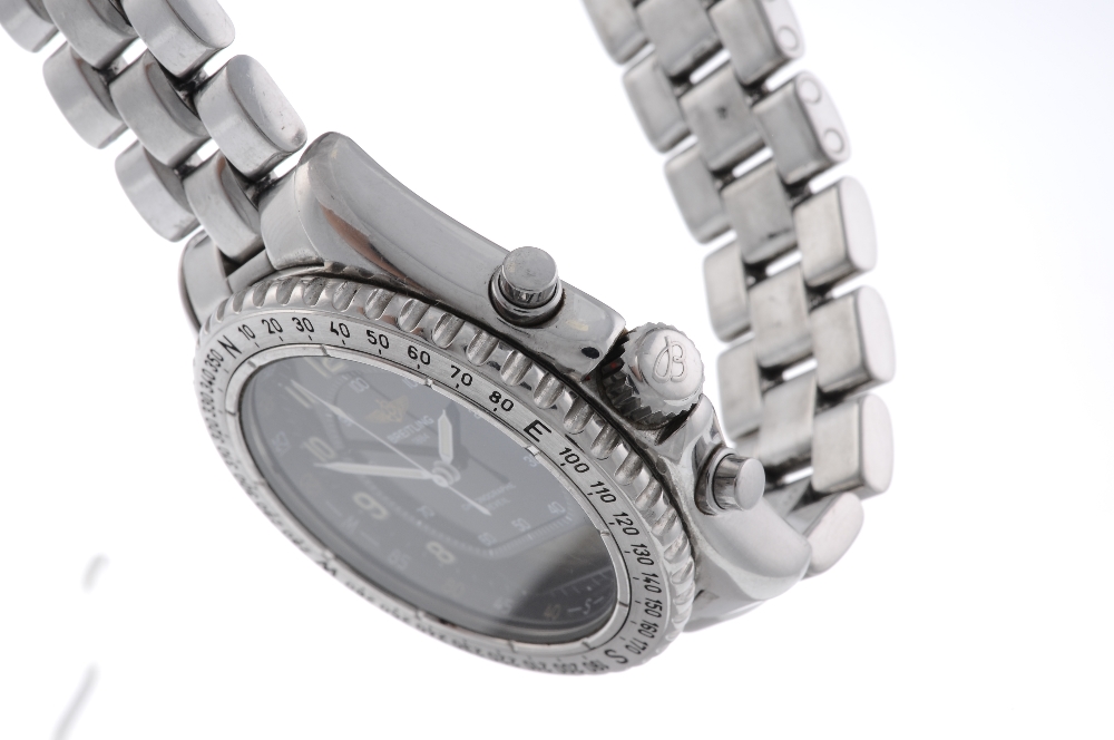 BREITLING - a gentleman's Aeromarine Intruder bracelet watch. Stainless steel case with calibrated - Image 3 of 4