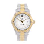 TAG HEUER - a lady's Aquaracer bracelet watch. Stainless steel case with gold plated calibrated