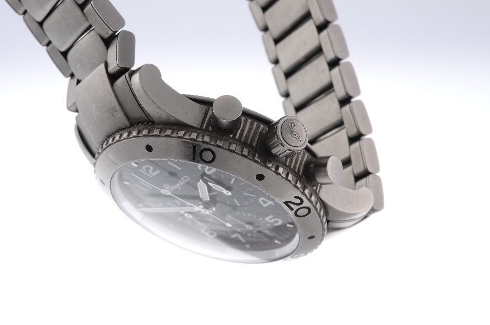 BREGUET - a gentleman's Type XX chronograph bracelet watch. Titanium case with calibrated bezel. - Image 3 of 4