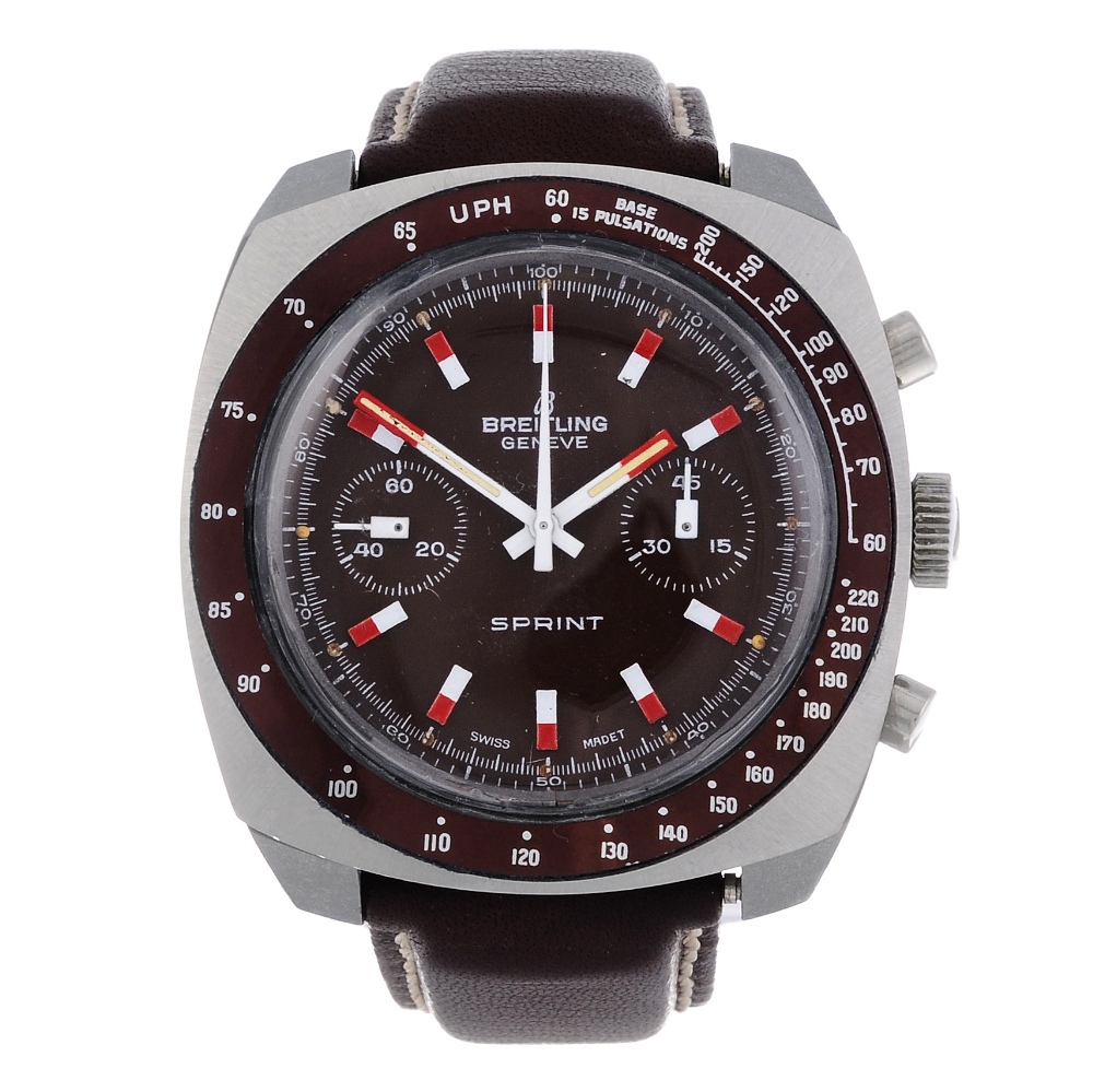 BREITLING - a gentleman's Sprint chronograph wrist watch. Resin case with calibrated stainless steel
