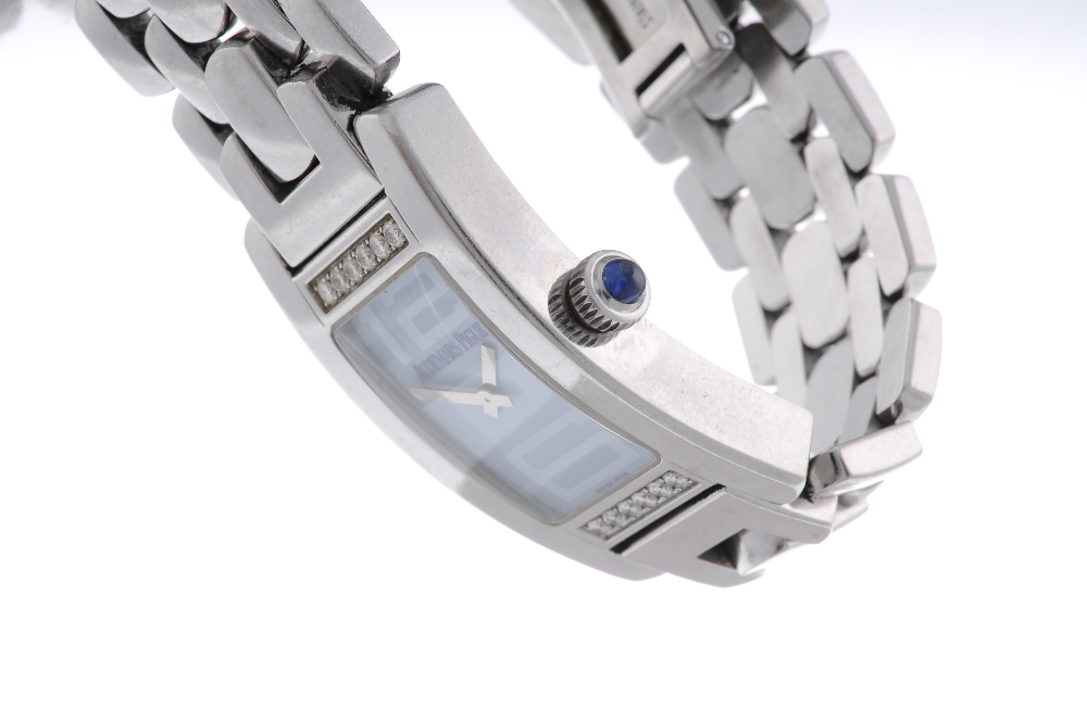 AUDEMARS PIGUET - a lady's Promesse bracelet watch. Stainless steel factory diamond set case. - Image 3 of 4