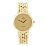 OMEGA - a lady's De Ville bracelet watch. 18ct yellow gold case. Numbered 55283143. Signed quartz