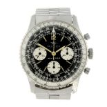 BREITLING - a gentleman's Navitimer chronograph bracelet watch. Stainless steel case with slide rule