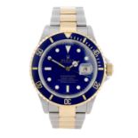 (551454-1-A) ROLEX - a gentleman's Oyster Perpetual Date Submariner bracelet watch. Circa 2002.