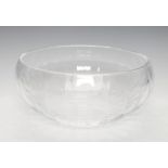 Georg Jensen, Legacy, Glass Bowl, large, designed by Philip Bro Ludvigsen. Diameter measuring 29.5