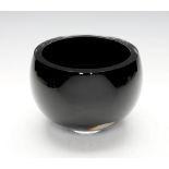 Georg Jensen, Precious, Bowl, medium, black glass, designed by Ilse Crawford, launched 2012.