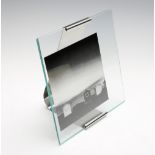 Georg Jensen, Reflection, Picture Frame, medium, stainless steel and glass, designed by Jørgen