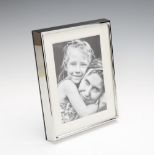 Georg Jensen, Deco Picture Frame, large, mirror polished stainless steel and dark grey plastic,