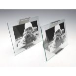 Georg Jensen Living, Two Reflection Picture Frames, stainless steel and glass, designed by Jørgen