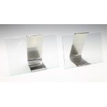 Georg Jensen Living, Two Reflection Picture Frames, stainless steel and glass, designed by Jørgen