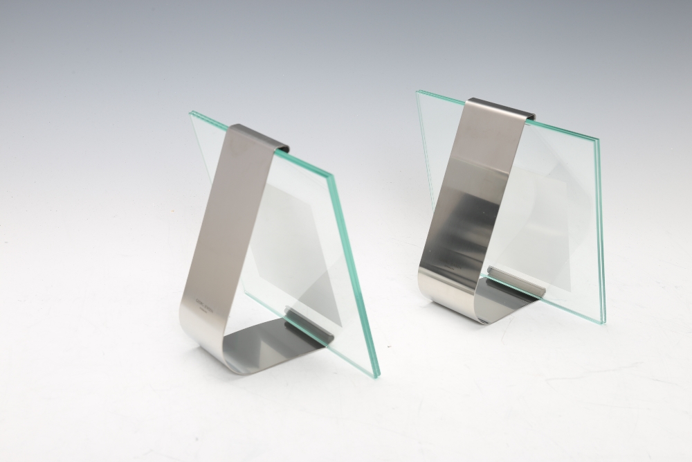 Georg Jensen, Two Reflection Picture Frames, small, stainless steel and glass, designed by Jørgen - Image 5 of 5