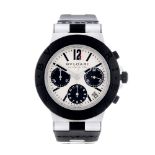 BULGARI - a gentleman's Diagono chronograph wrist watch. Aluminium case with rubber bezel. Reference