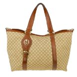 GUCCI - a Diamante Canvas Village GG handbag. Designed with a beige canvas exterior featuring a