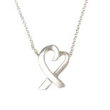 TIFFANY & CO. - a Loving Heart necklace. The heart shape pendant, designed by Paloma Picasso,