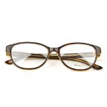 CHOPARD - a pair of glasses. Featuring round demo print lenses, with brown Havana lace patterned