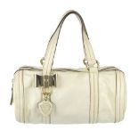 GUCCI - a small cream Duchessa Boston handbag. Crafted from soft cream nappa leather, with flat