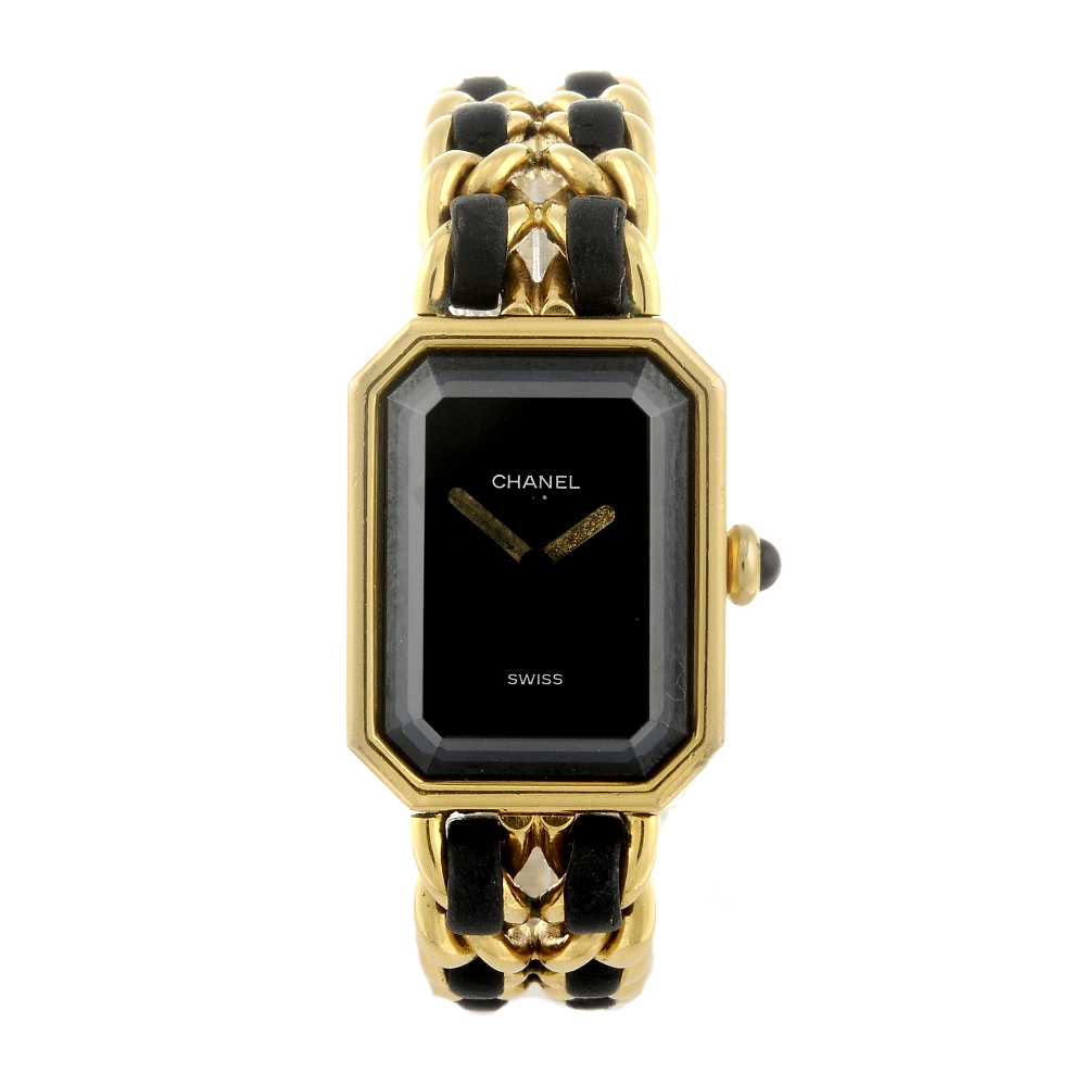 CHANEL - a lady's Premiere bracelet watch. Designed with a gold plated case, numbered X.G.18618,