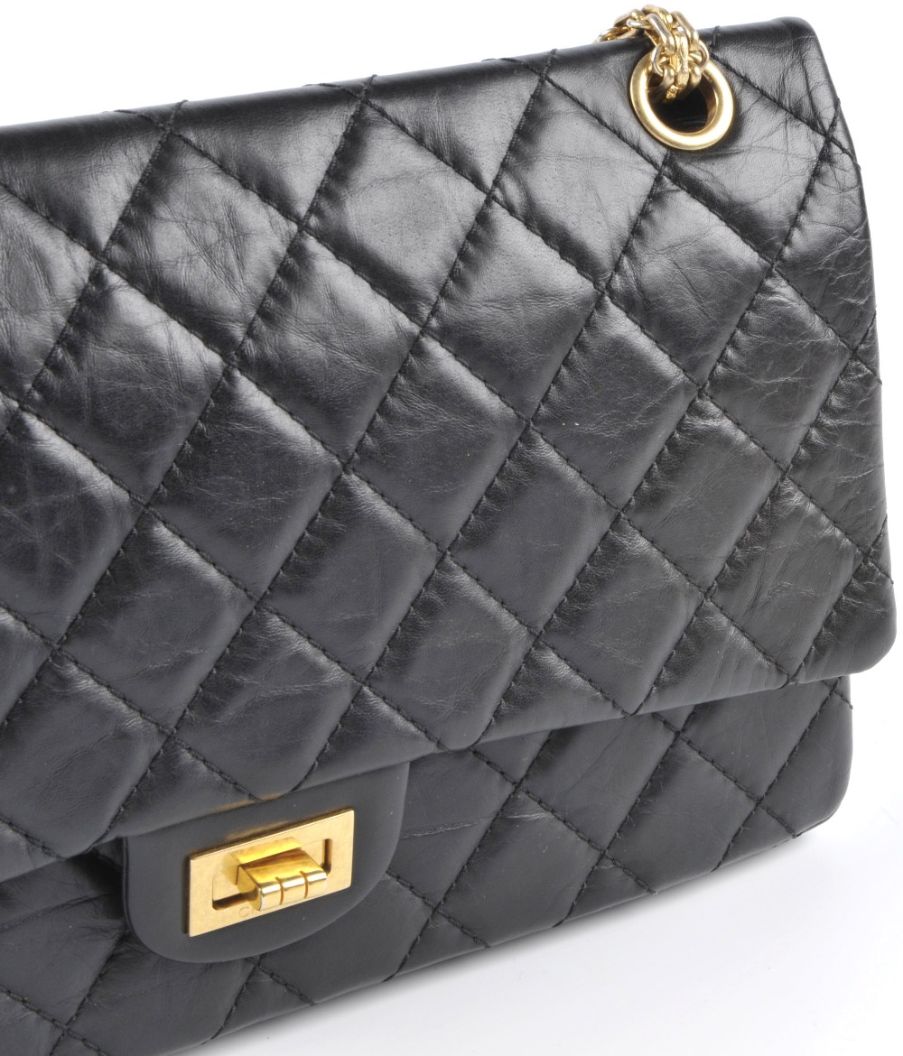 CHANEL - a Reissue Quilted Classic Flap handbag. Designed with a black crinkled calfskin leather - Image 9 of 11
