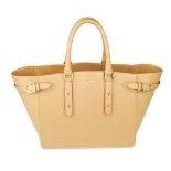 ASPINAL OF LONDON - a Marylebone handbag. Crafted from nude textured saffiano and smooth Italian