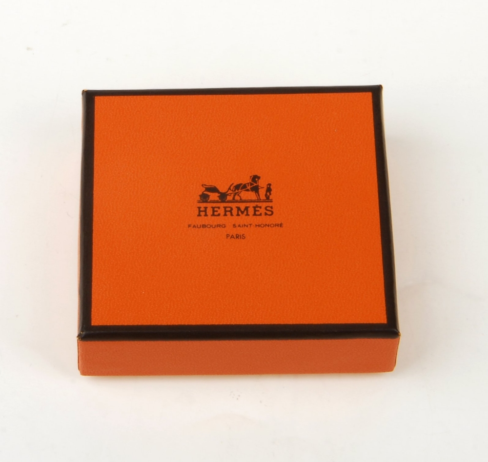 HERMÈS - a mini mustard yellow leather picture frame. Opening to two small picture frame windows. - Image 9 of 11