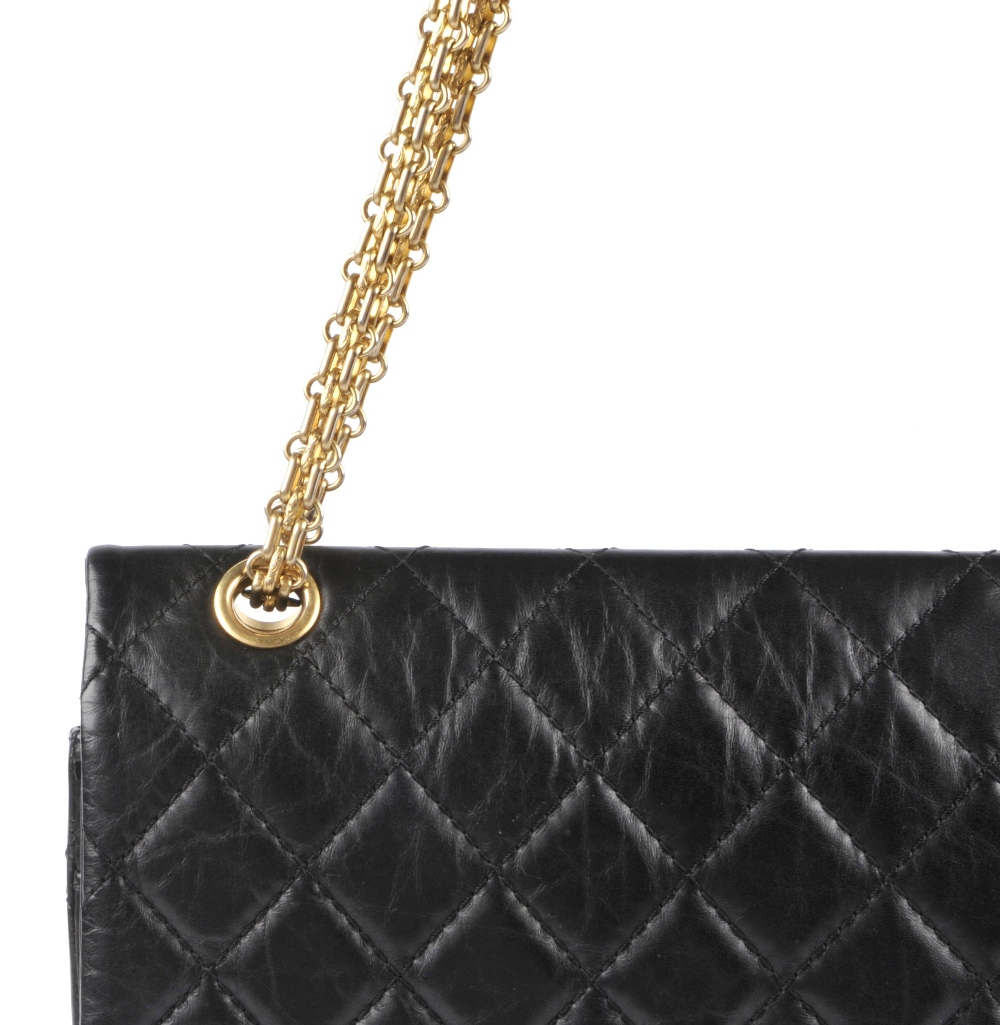 CHANEL - a Reissue Quilted Classic Flap handbag. Designed with a black crinkled calfskin leather - Image 10 of 11