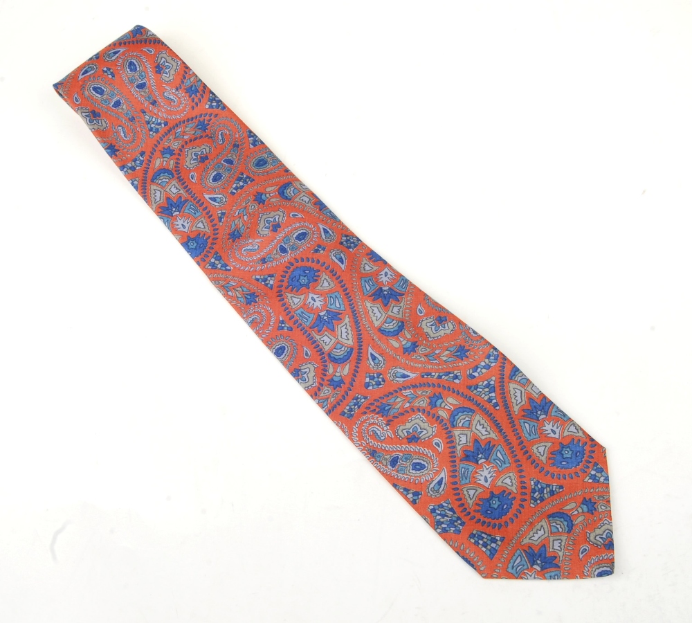 ARMANI - three ties. To include two burgundy ties, together with a pink and blue paisley patterned - Image 9 of 10