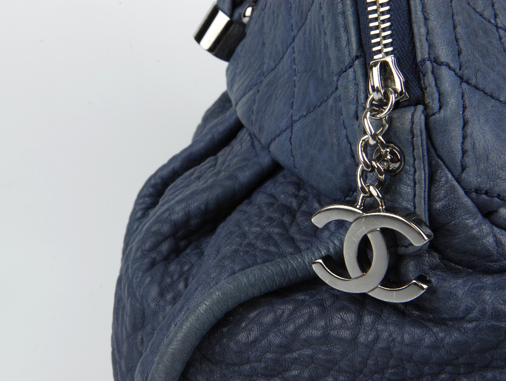 CHANEL - a blue Lady Braid handbag. Crafted from blue highly textured lambskin leather with polish - Image 11 of 11