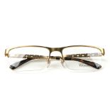 CHOPARD - a pair of semi-rimless glasses. Featuring semi-rimless demo print lenses, with brushed