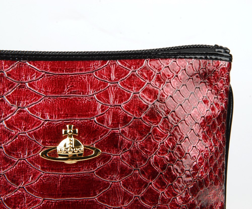 VIVIENNE WESTWOOD - a Frilly Snake crossbody handbag. Designed with a pink faux snakeskin exterior - Image 2 of 10