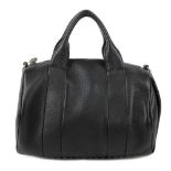 ALEXANDER WANG - a Rocco leather handbag. Featuring a black pebbled leather exterior adorned with